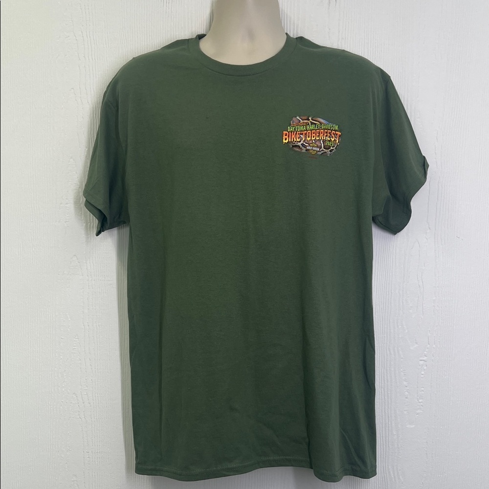 Harley Davidson - NWT 2023 Daytona Biketoberfest Green Snake T Shirt Size Large